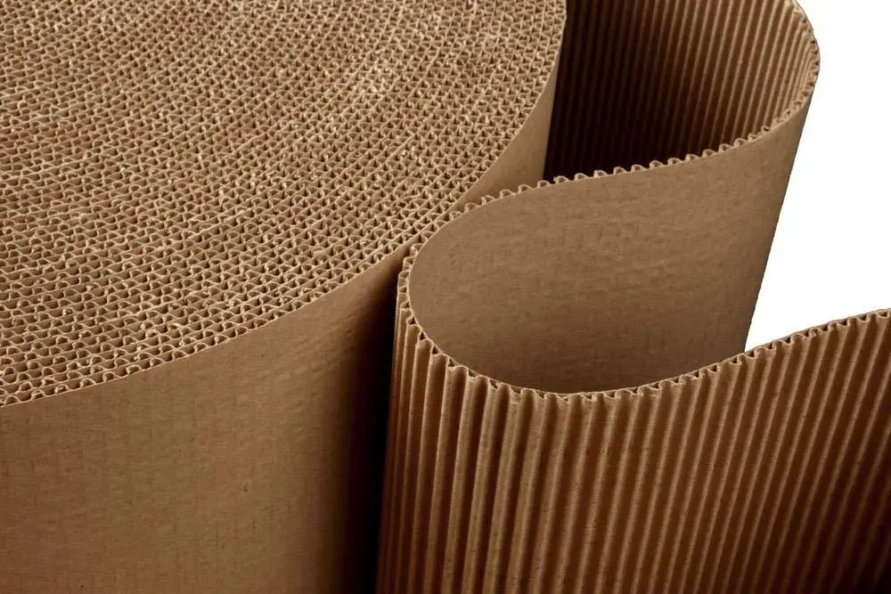 Close-up of corrugated fluting
