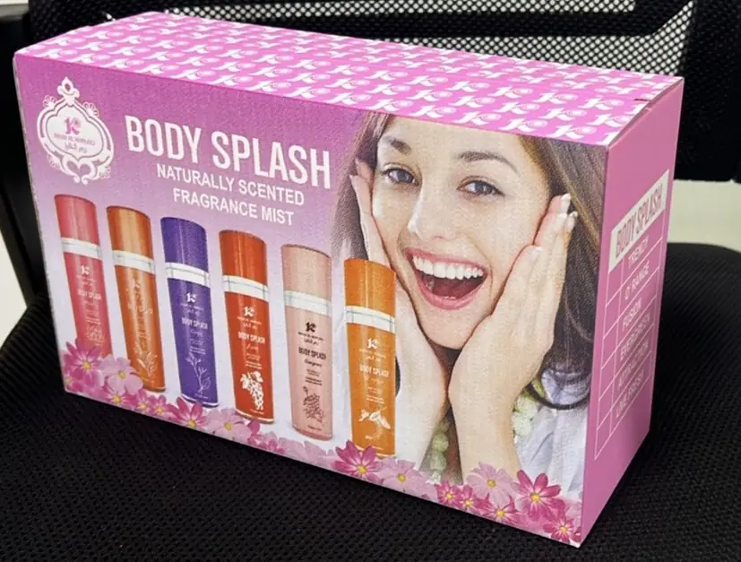 Full-colour printed Body Splash gift box
