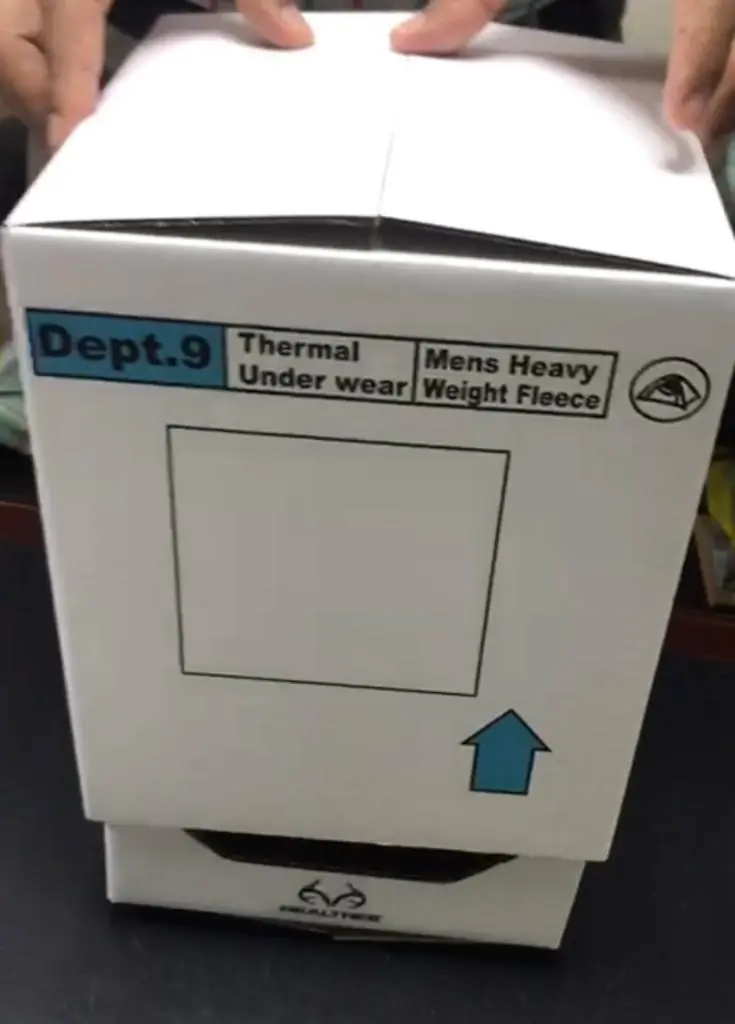 White printed retail carton